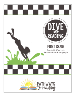 First Grade Dive Into Reading Booklet (Word Lists, Sentence Strips and Paragraphs)