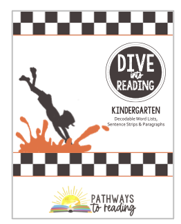 Kindergarten Dive Into Reading (Word Lists, Sentence Strips and Paragraphs)