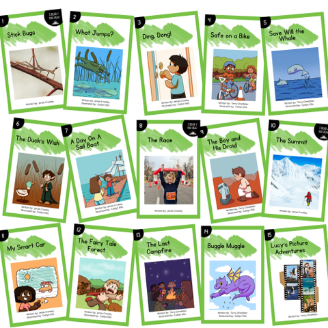 First Grade Decodable Book Set (15 Titles)